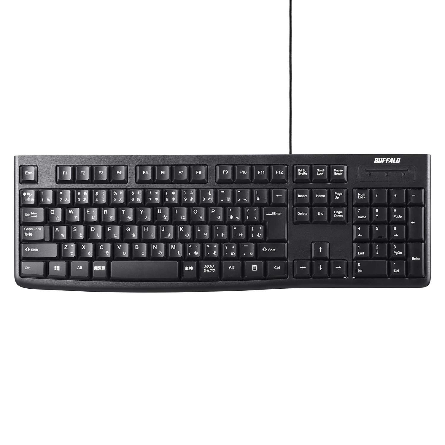 【中古】【非常に良い】バッファロー BUFFALO USB接続 有線スタンダードキーボード ロングケーブル ブラック BSKBU108LBK【Windows/PS4/Nintendo Switch対応】