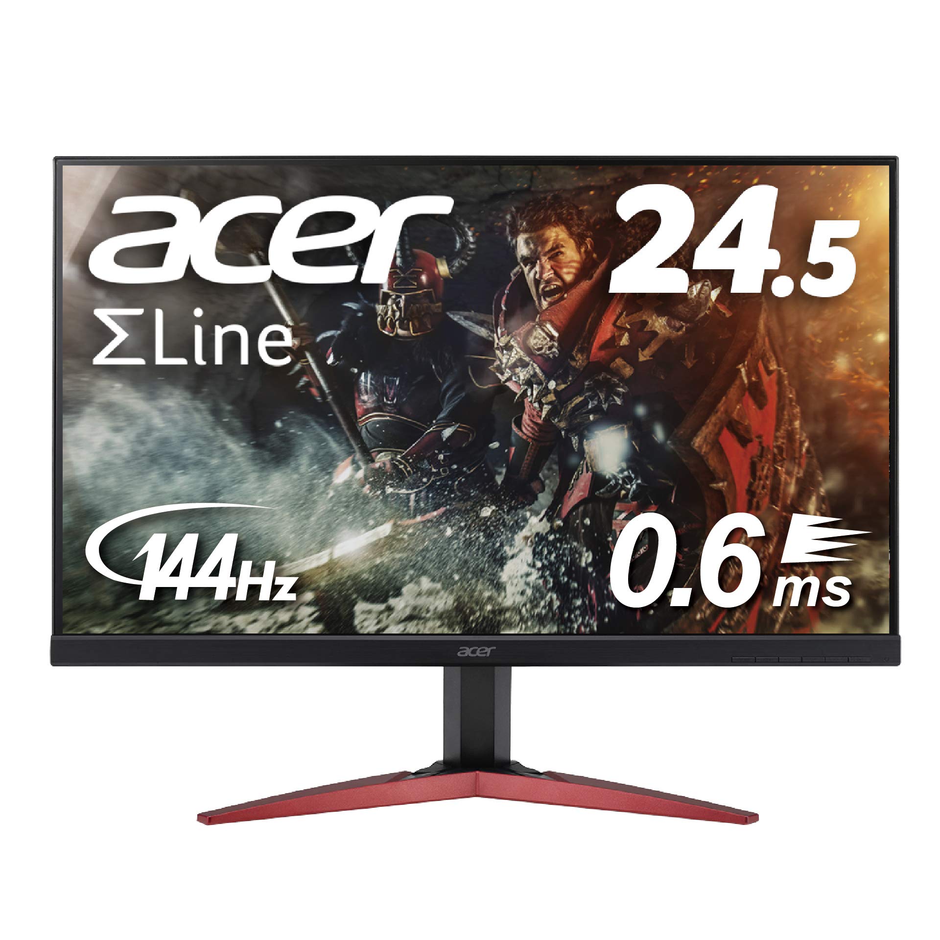 【中古】【人並み外れたに好いたらしい】Acer ゲーミングモニター SigmaLine 24.5in KG251QHbmidpx 0.6ms(GTG) 144サイクル TN FPS方角 盛りだくさん固定ディスク FreeSync ひな型受け答え HDMI