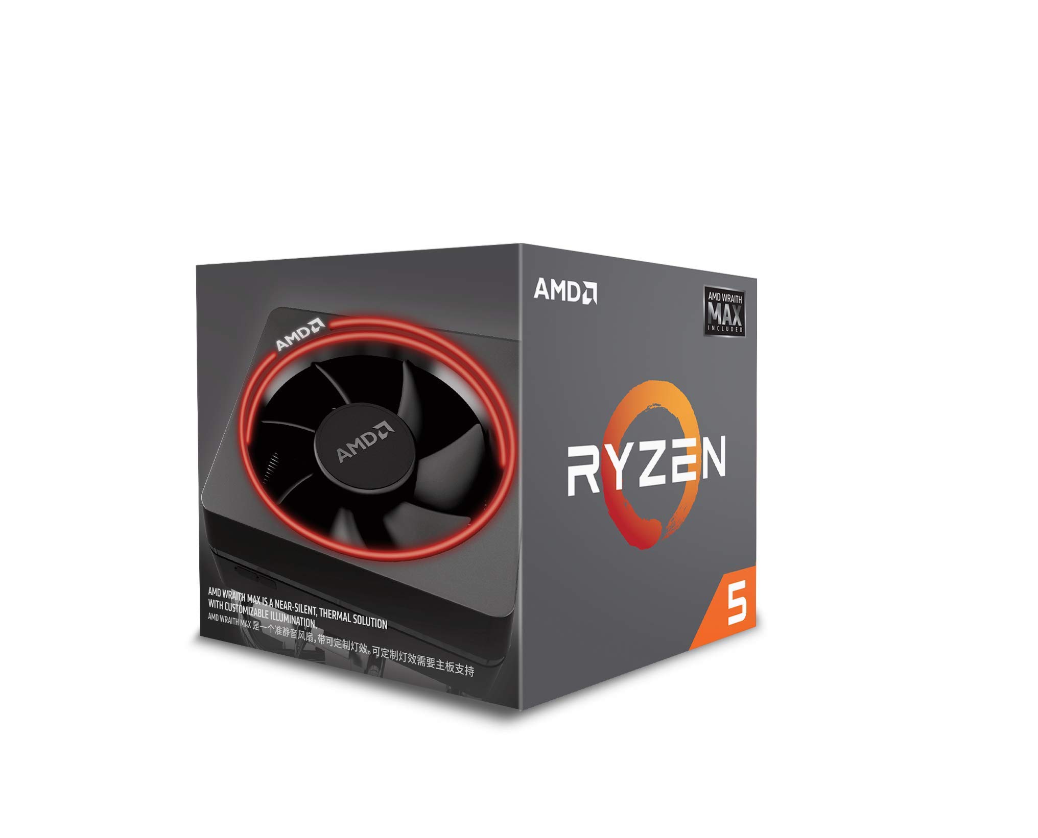 【中古】【人並み外れたに好いたらしい】AMD Ryzen 5 2600X Retail Wraith Max - (AM4/Hex Core/3.60GHz/19MB/95W) - YD260XBCAFMAX パソコン・周辺機器-CPU