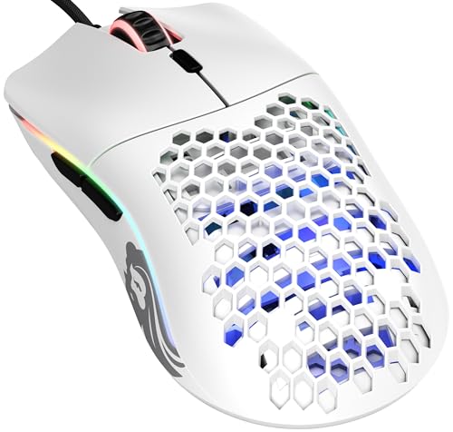 【中古】【非常に良い】Glorious グロリアス モデルo ゲーミング マウス ホワイト RGB 6個プログラムボタン USB 有線 軽量マウス (67g)