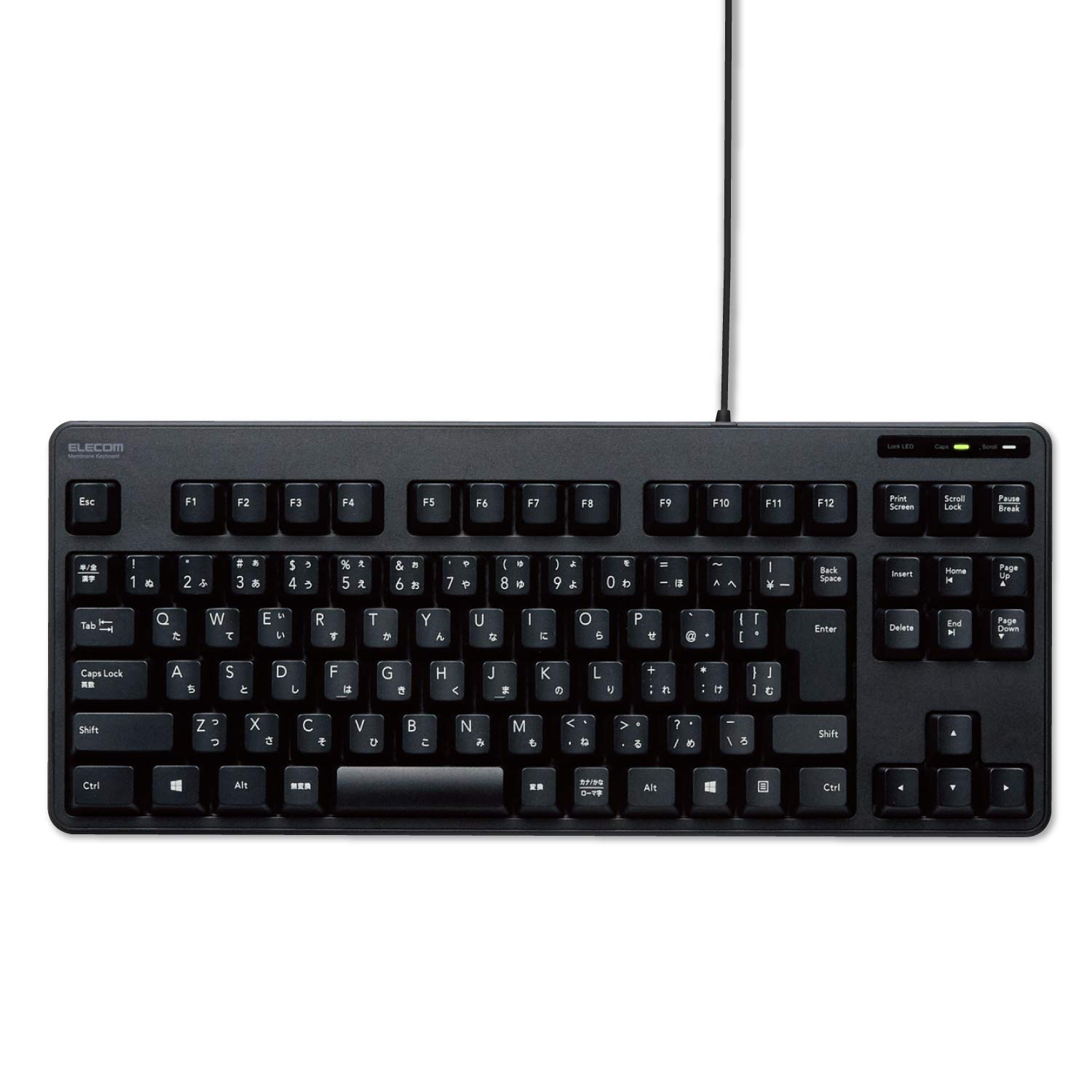 【中古】【非常に良い】エレコム(ELECOM) キーボード 有線 メンブレン コンパクトキーボード ブラック TK-FCM103XBK