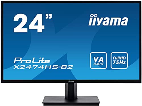 【中古】【非常に良い】マウスコンピューター iiyama モニター ディスプレイ X2474HS-B2(23.6型/ホワイトLEDバックライト/ブルーライトカット機能/DPHDMID-Sub)