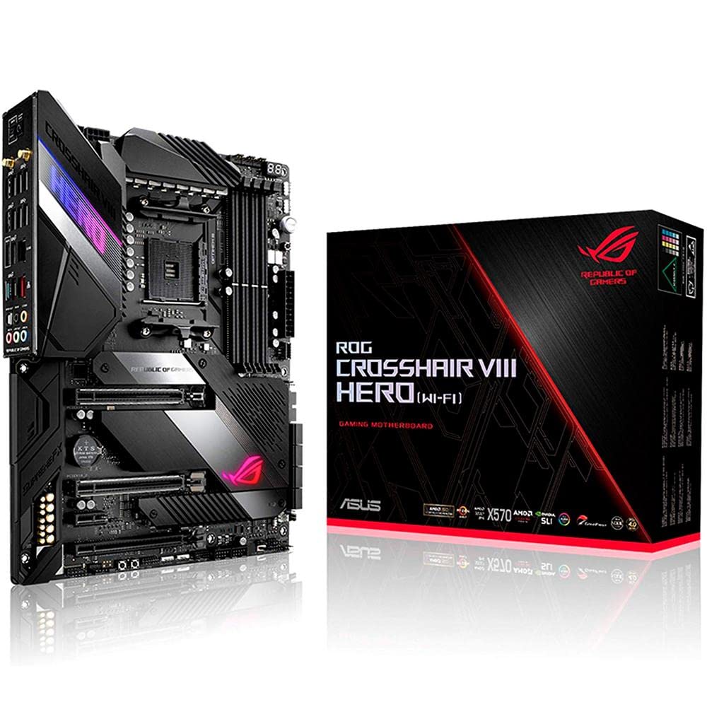【中古】【人並み外れたに好いたらしい】ASUS AMD AM4相応う 母ちゃんゲーム盤 ROG CROSSHAIR VIII HERO (WI-FI) 【ATX】