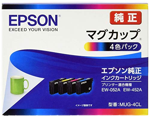 【中古】【非常に良い】エプソン 純正 インクカートリッジ マグカップ MUG-4CL 4色パック