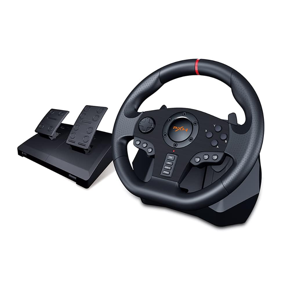 【中古】【非常に良い】PXN V900 PCレーシングホイール、PS3、PS4、Xbox One、Xbox 360用ペダル付きユニバーサルUsbカーシム270/900度レースステアリングホイール