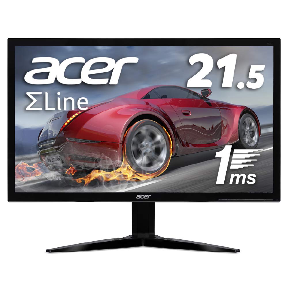 【中古】【非常に良い】Acer ゲーミングモニター SigmaLine KG221QAbmix 21.5インチ TN 非光沢 フルHD 1ms(GTG) 75Hz FreeSync HDMI スピーカー内蔵 VESAマウ