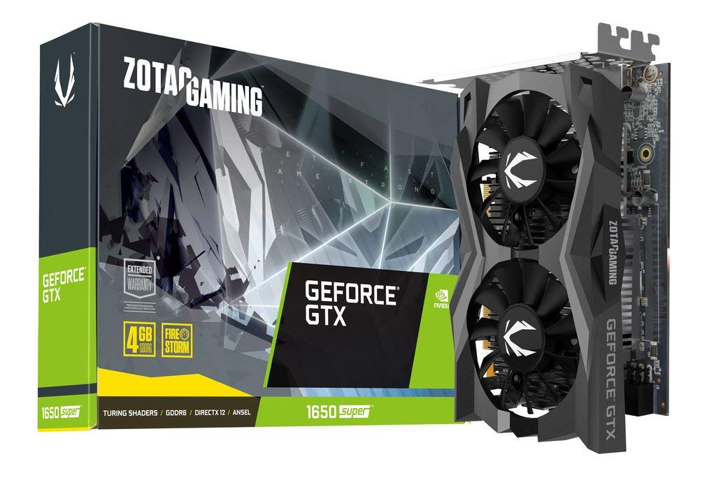 【中古】【非常に良い】ZOTAC Gaming GeForce GTX 1650 スーパーツインファン 4GB GDDR6 128ビットゲームグラフィックカード 超コンパクト Zt-T16510F-10L