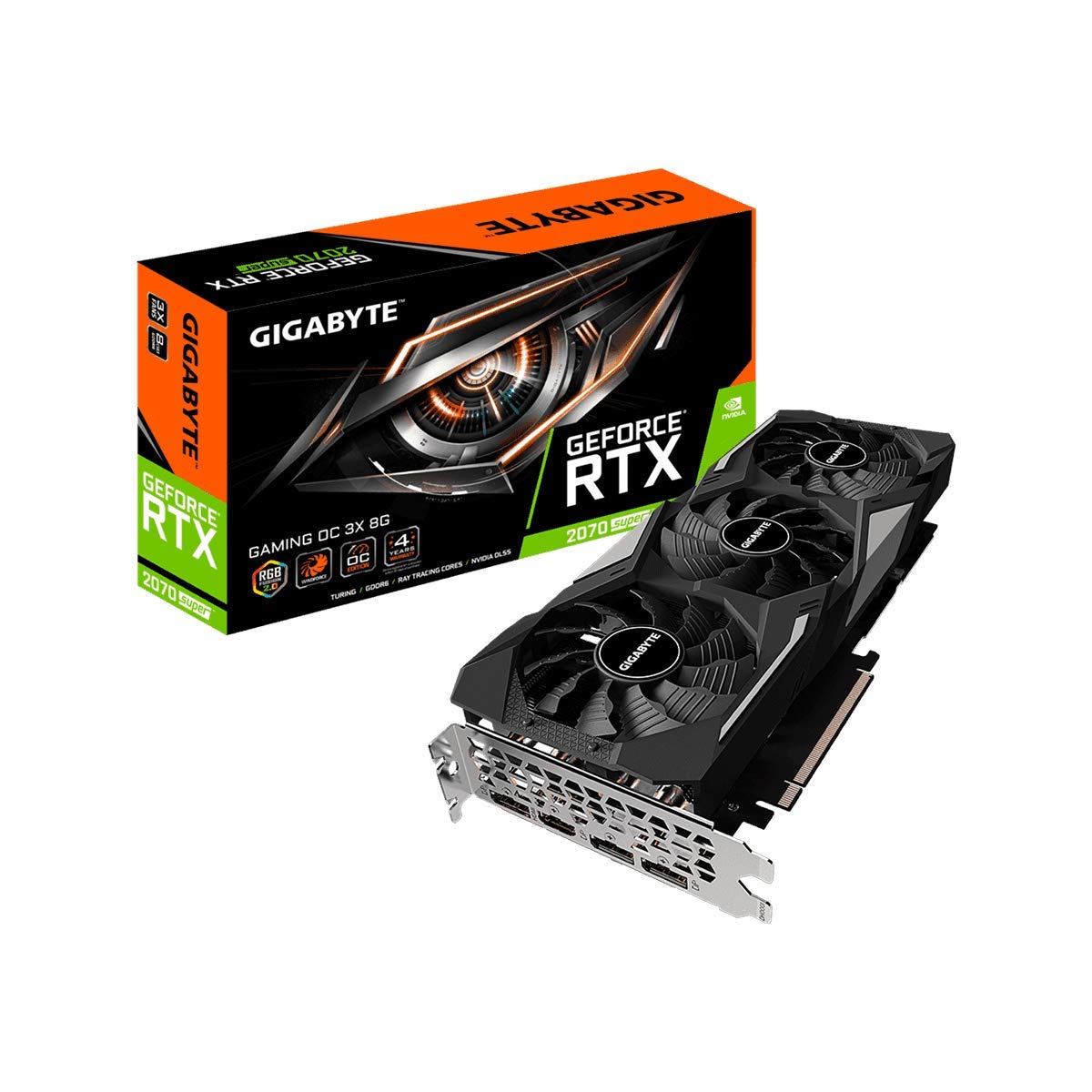 【中古】【人並み外れたに好いたらしい】GIGABYTE NVIDIA GeForce RTX2070Super積み上げるグラフィックゲーム盤 GDDR6 8GB 【国内】 GV-N207SGAMING OC-8GD