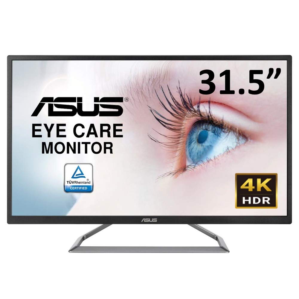 【中古】【非常に良い】ASUS 4K UHD HDR10対応31.5インチ モニターディスプレイVA32UQ 広視野角DCI-P3 HDMI 2ポート ブルーライト軽減 フリッカーフリー スピーカー内蔵3年保証