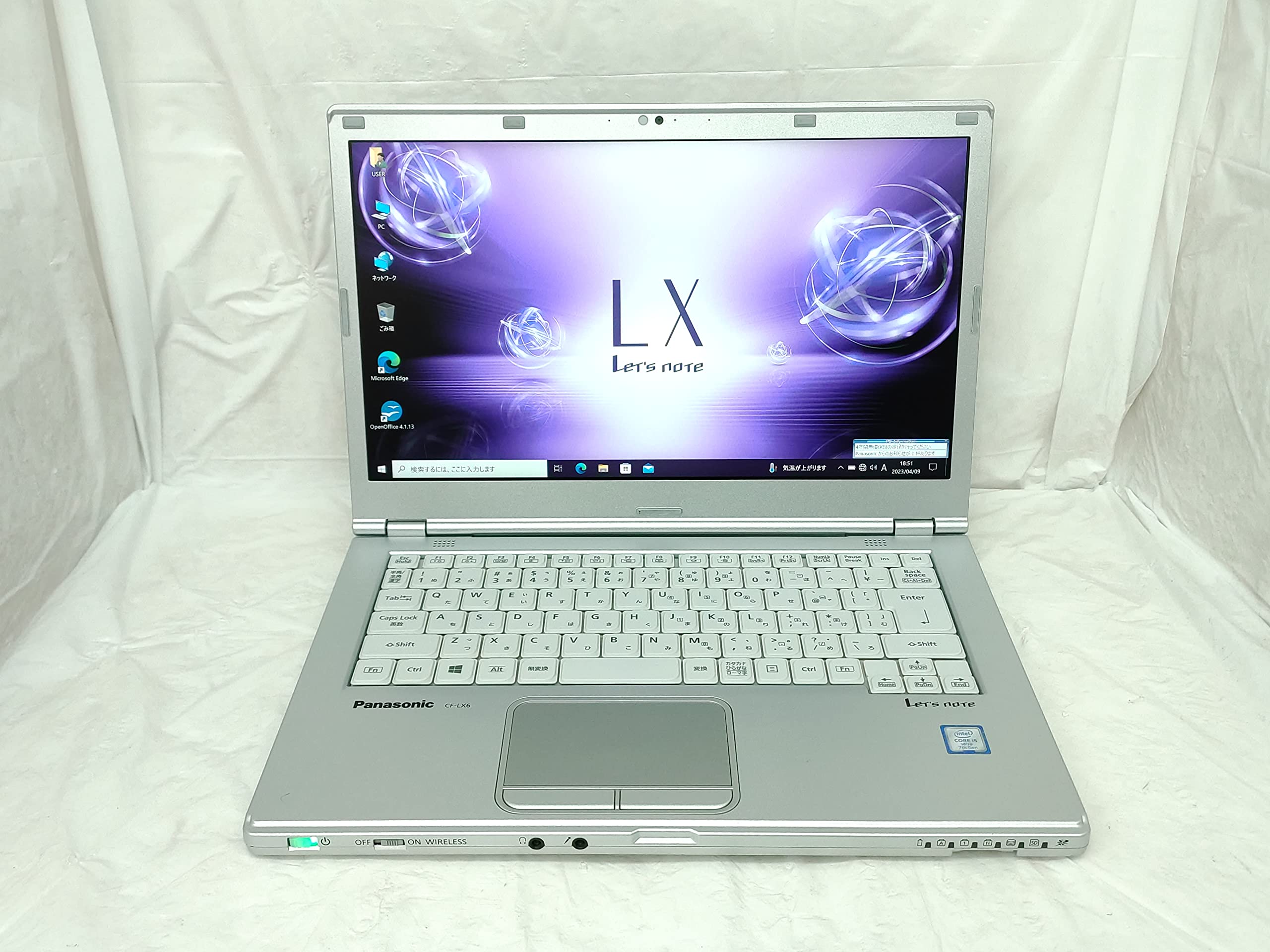 【中古】【非常に良い】【中古】 Panasonic CF-LX6RDPVS Core i5 7300U 2.6GHz/8GB/256GB(SSD)/14W/FHD(1920x1080)/Win10