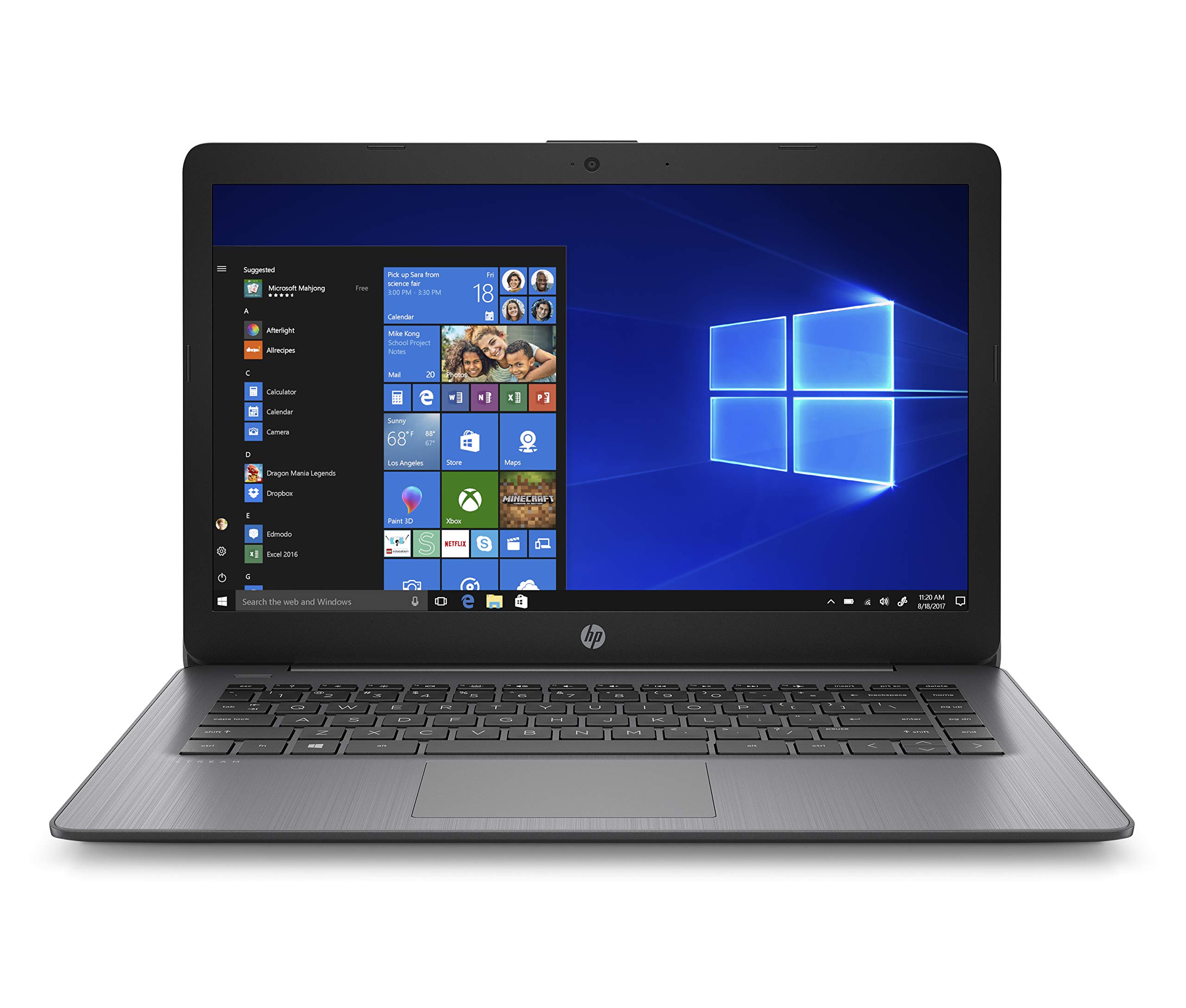 【中古】【非常に良い】HP Stream 14インチ HD タッチスクリーン ノートパソコン Intel Celeron N4000 4 GB RAM 64 GB eMMC Windows 10 Home in S Mo