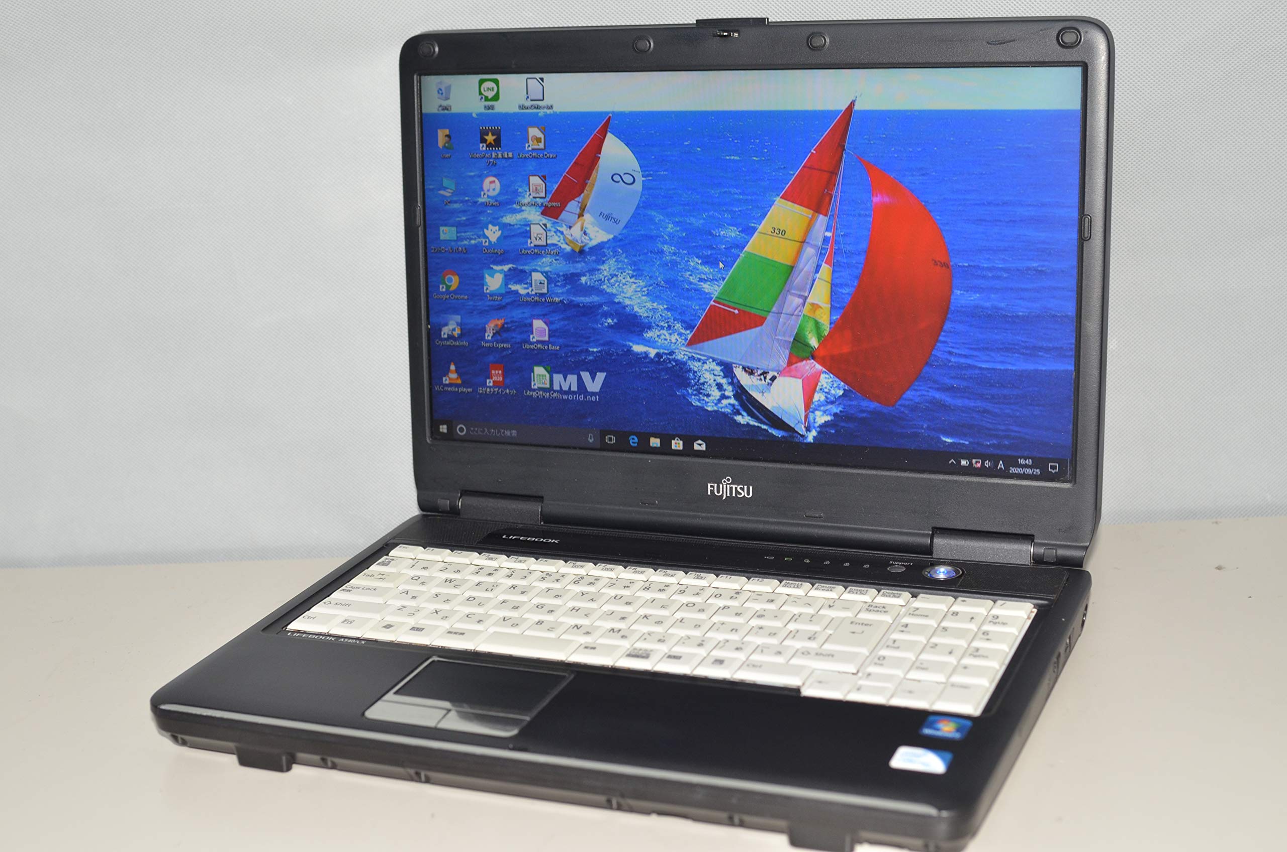 【中古】【非常に良い】中古ノートパソコン Windows10+office 富士通 A540/CX Celeron/メモリー4GB/HDD500GB/15.6インチ/DVD/テンキ/便利なソフト多数
