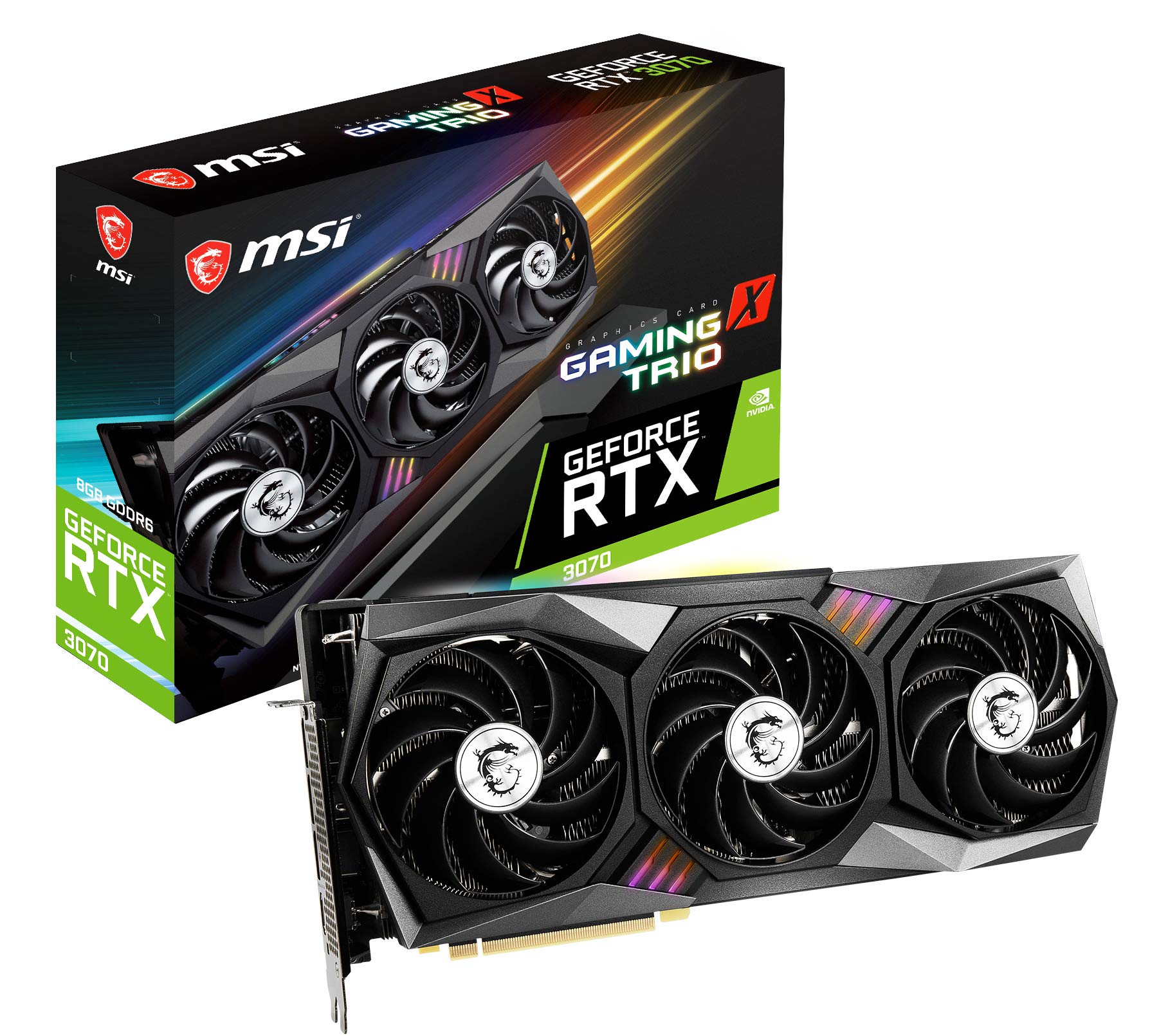 【中古】【人並み外れたに好いたらしい】MSI GeForce RTX 3070 GAMING X TRIO グラフィクスゲーム盤 VD7417