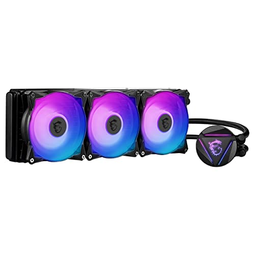 【中古】【人並み外れたに似つかわしい】MSI MAG Core Liquid 360R V2 飾り気の無い水冷中央処理装置空調設備 LGA1700相応う FN1669 黒いこと