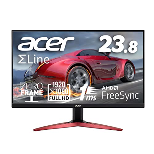 【中古】【人並み外れたに似つかわしい】Acer ゲーミングモニター SigmaLine KG241YAbmiix 23.8in VA 非光輝 盛りだくさん固定ディスク 75サイクル 1ms (VRB) HDMI ミニD-Sub 15 広可視性角178° ス