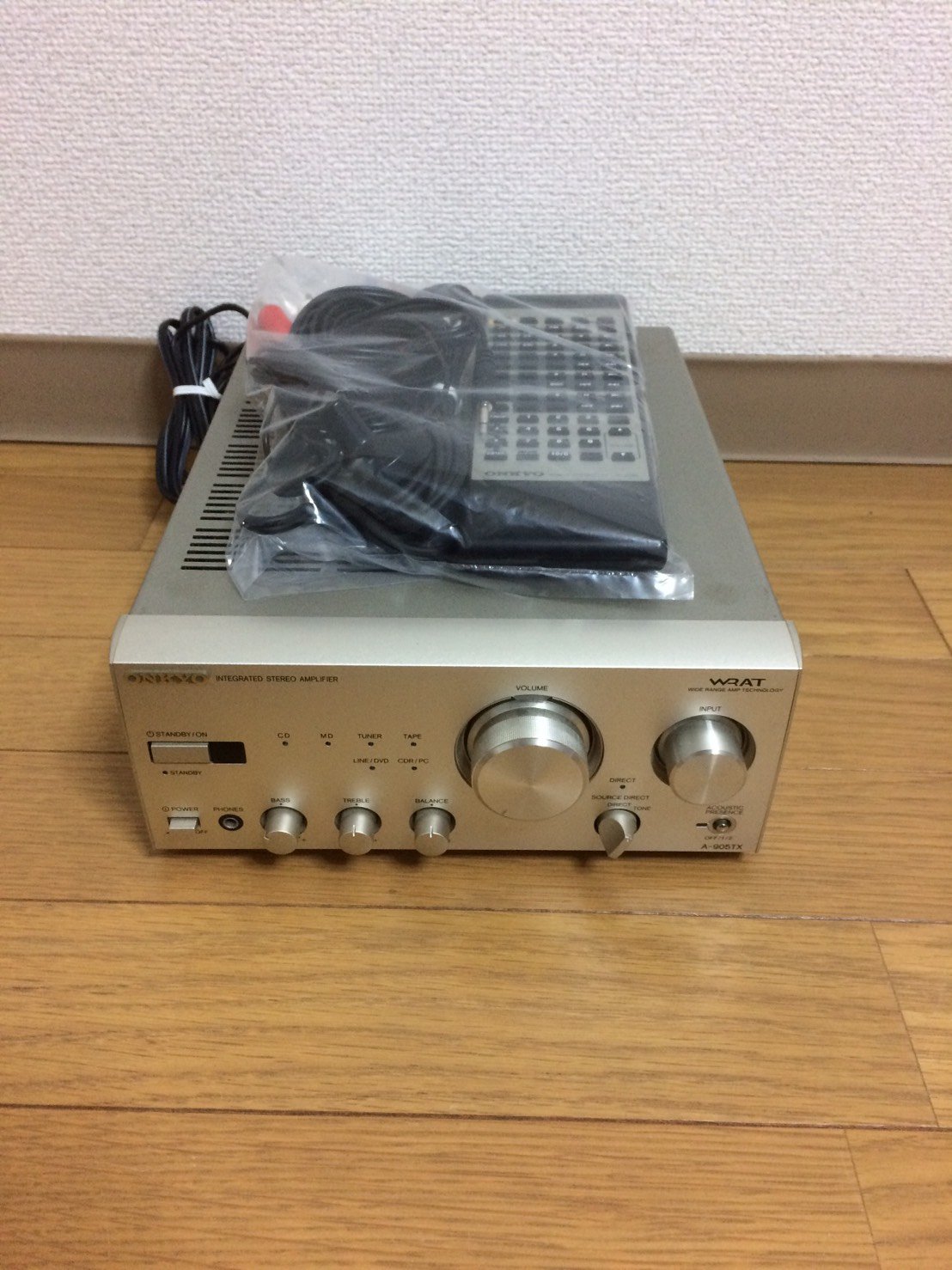 【中古】【人並み外れたに好いたらしい】ONKYO INTEC205 プリメインアンプ A-905TX(S)