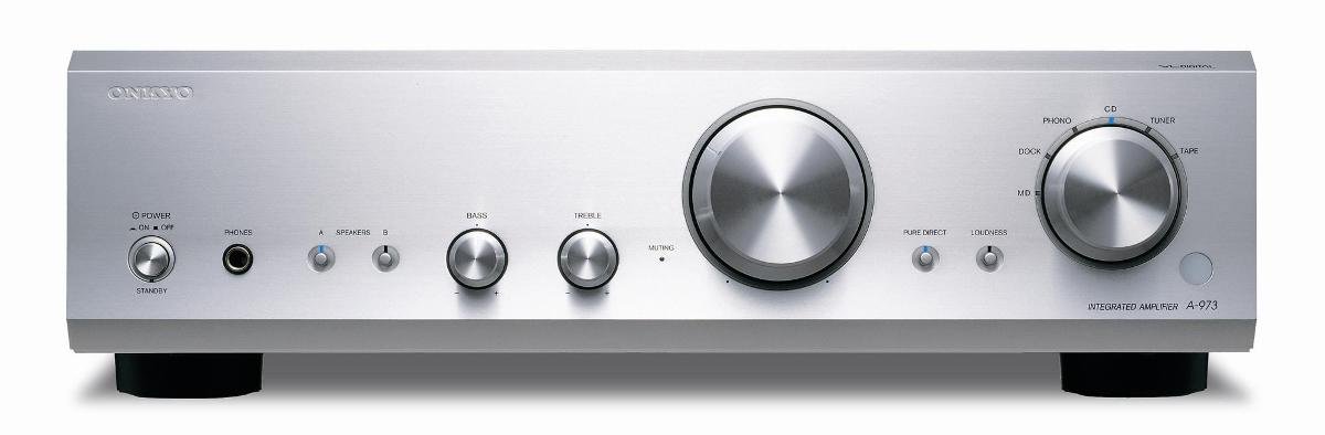 【中古】【人並み外れたに好いたらしい】ONKYO プリメインアンプ 最高限度最終生産物85W+85W A-973(S) しろがね色