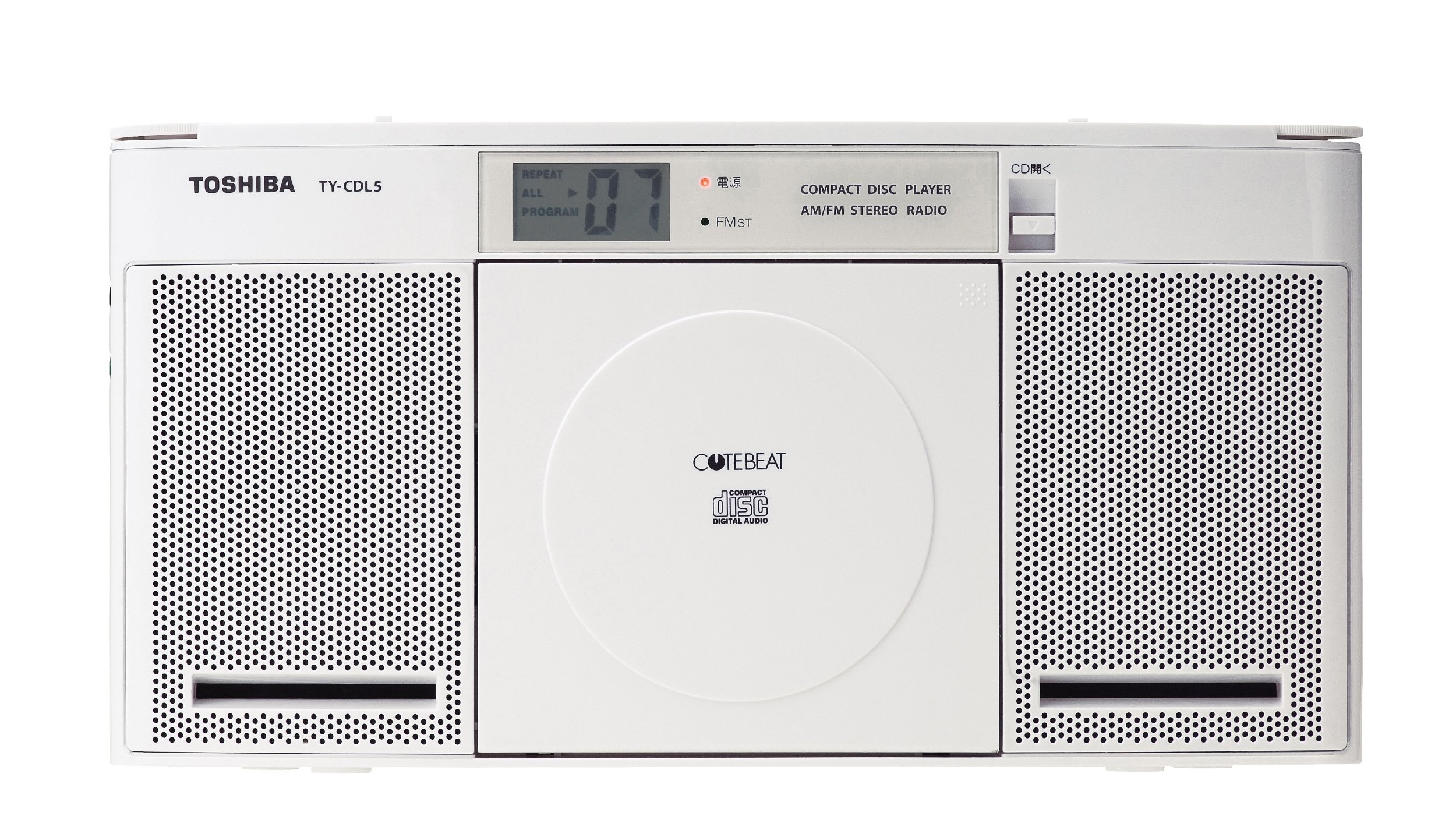 【中古】【非常に良い】TOSHIBA CDラジオ ホワイト TY-CDL5(W)
