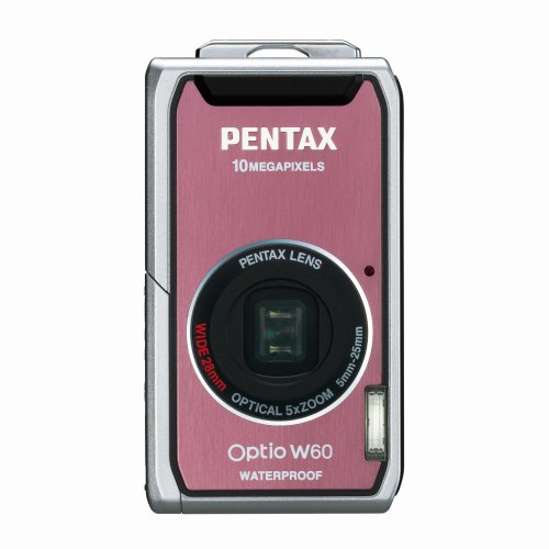 【中古】【非常に良い】PENTAX デジタルカメラ OPTIO (オプティオ) W60 コーラルピンク 1000万画素 光学5倍ズーム OPTIOW60P