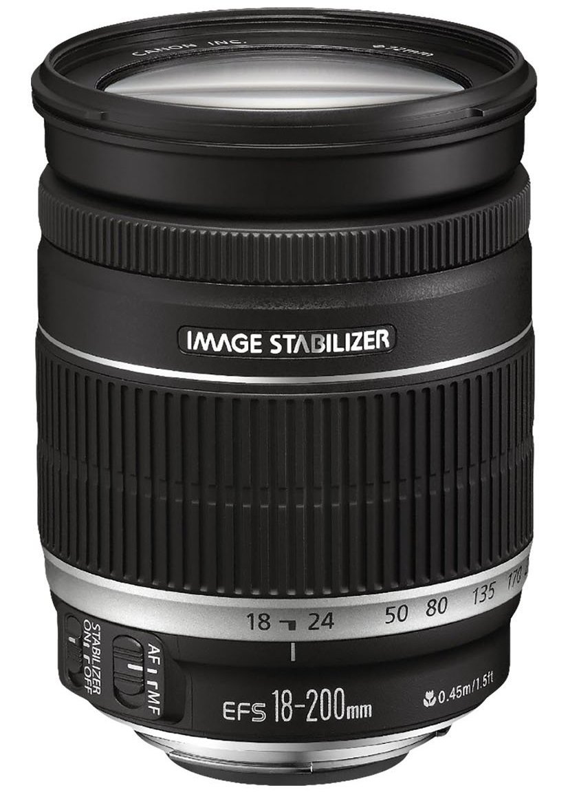 【中古】【非常に良い】Canon 望遠ズームレンズ EF-S18-200mm F3.5-5.6 IS APS-C対応