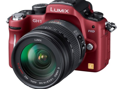 【中古】【人並み外れたに好いたらしい】パナソニック デジタル一眼写真機 LUMIX GH1 レンズキットコンフォートレッド DMC-GH1K-R