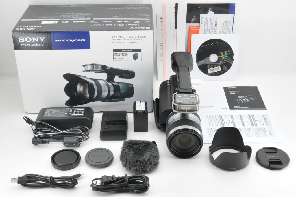 【中古】【非常に良い】SONY レンズ交換式デジタルHDビデオカメラレコーダー ブラック VG10 NEX-VG10/B 44,274円