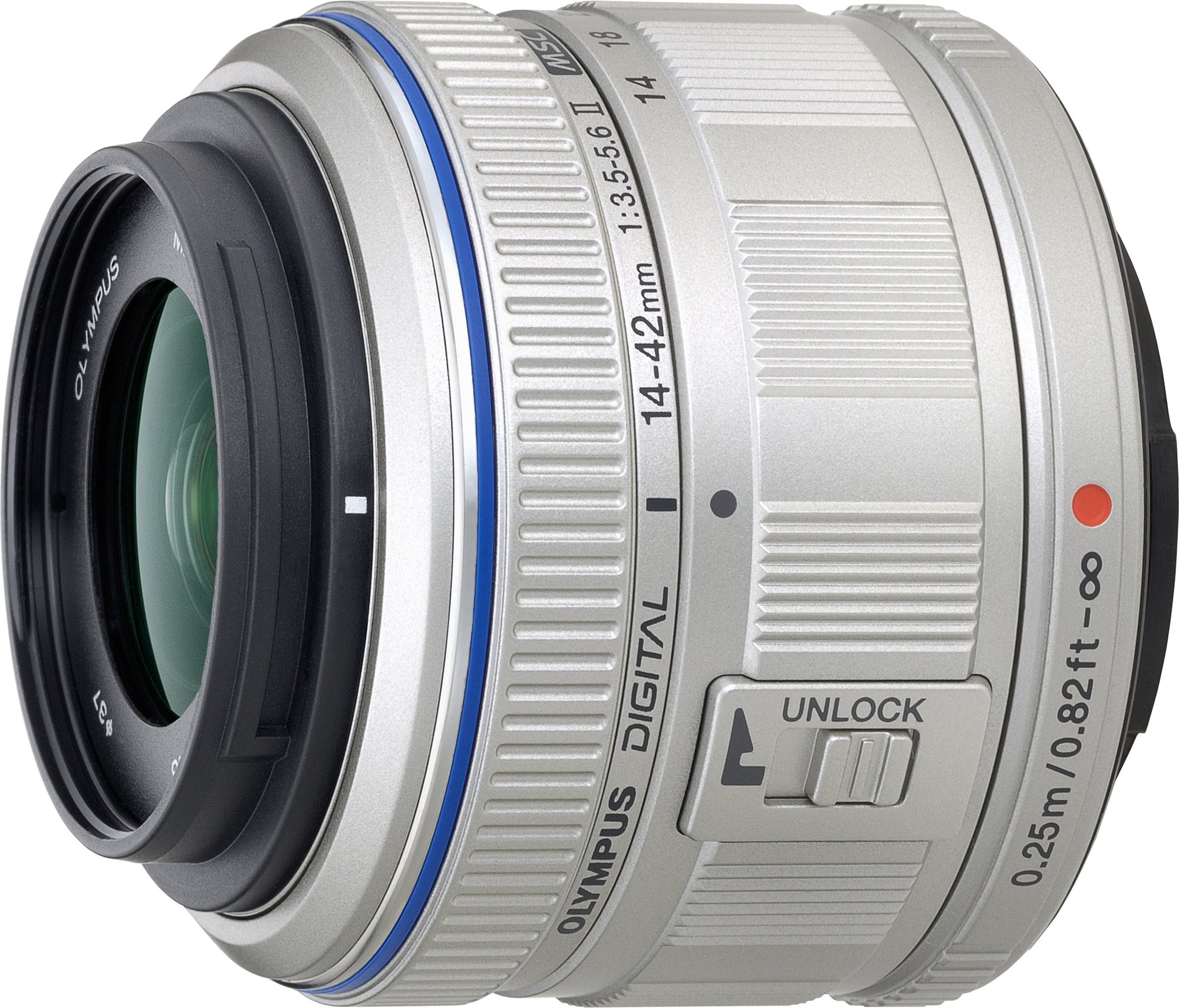 【中古】【非常に良い】OLYMPUS 標準ズームレンズ M.ZUIKO DIGITAL 14-42mm F3.5-5.6 II シルバー|ドリエムコーポレーション
