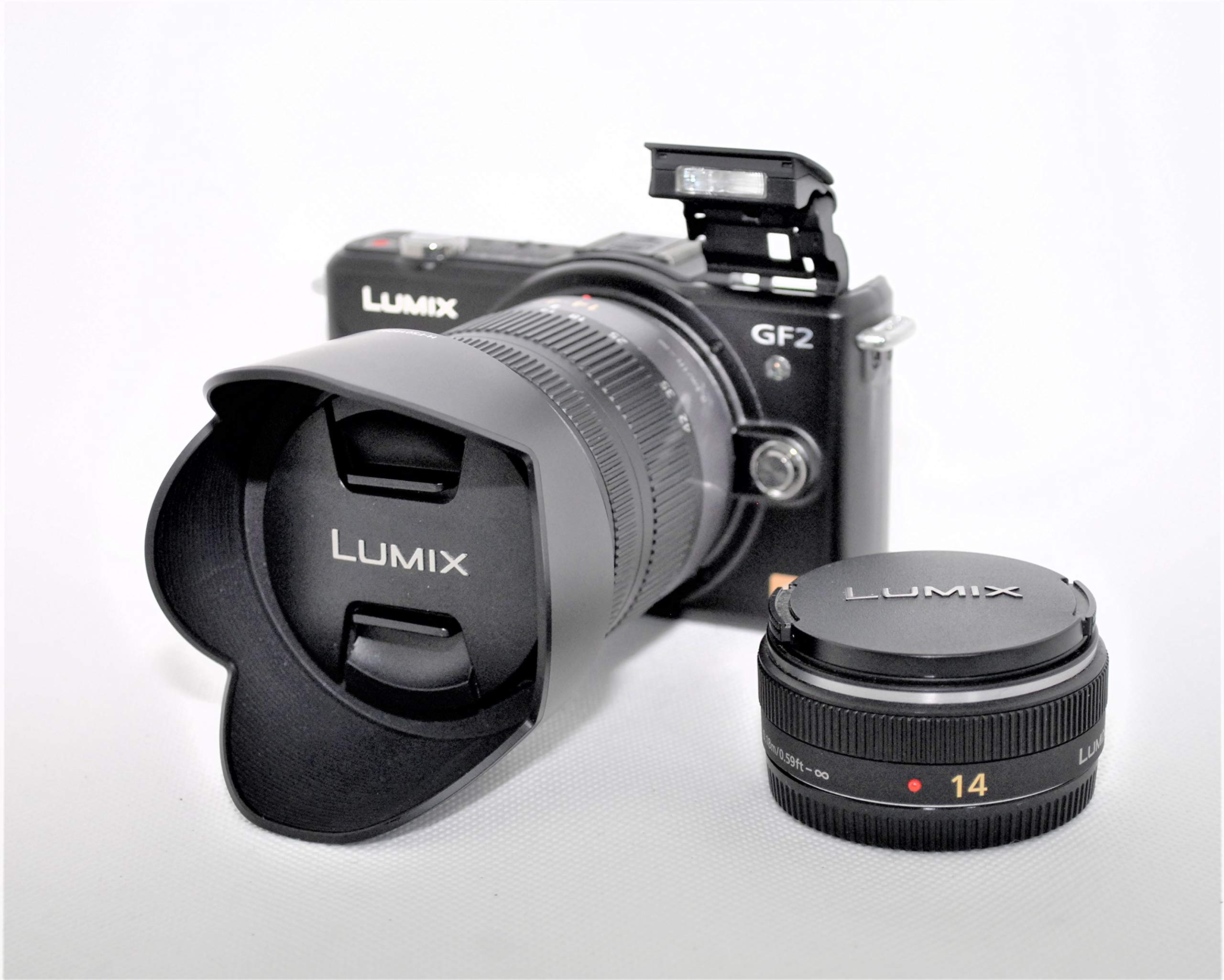 【中古】【非常に良い】パナソニック デジタル一眼カメラ GF2 ダブルレンズキット(14mm/F2.5パンケーキレンズ、14-42mm/F3.5-5.6標準ズームレンズ付属) フルハイビジョンムービー一眼 エスプリブラッ｜ドリエムコーポレーション
