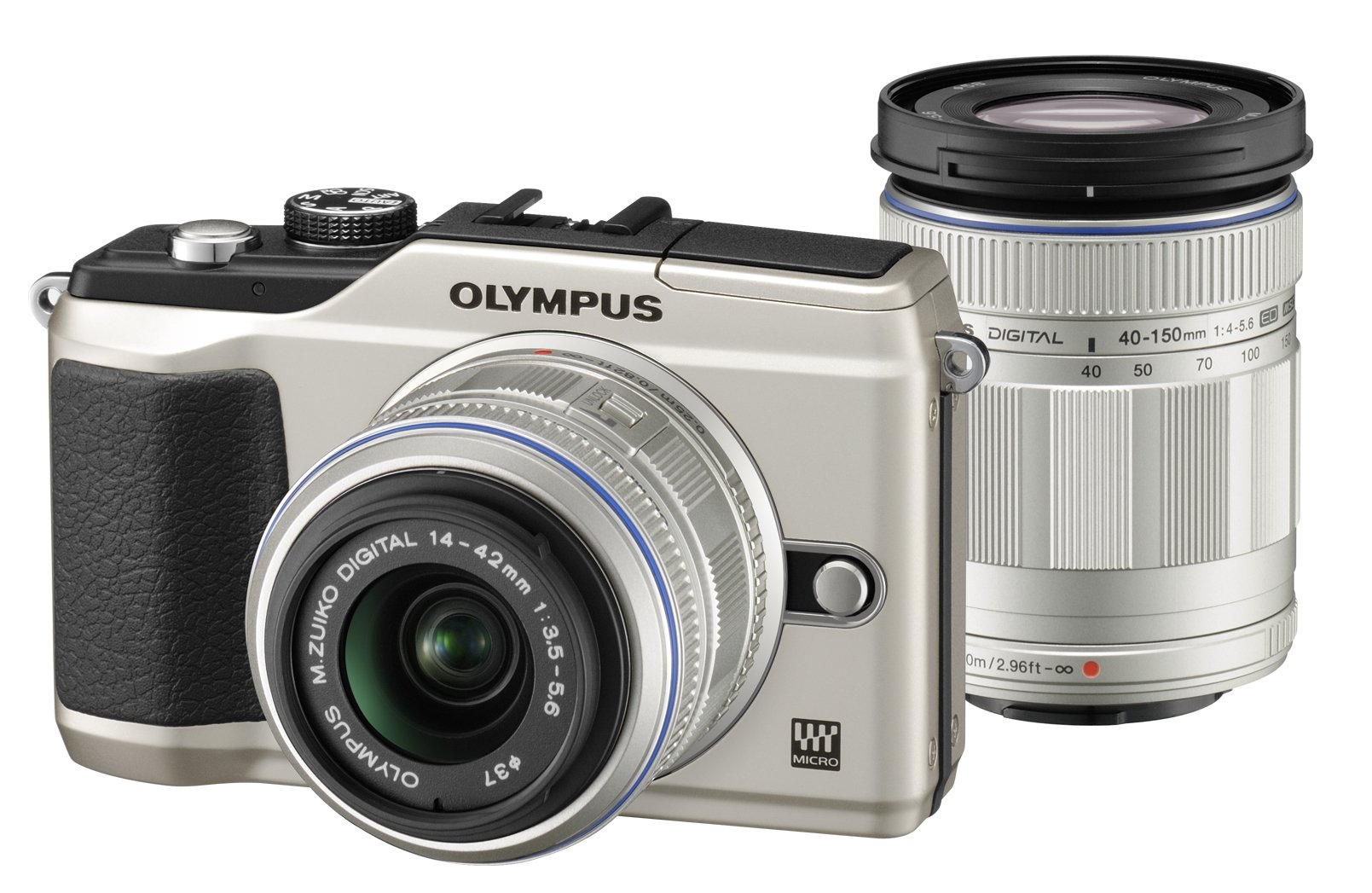 【中古】【非常に良い】OLYMPUS ミラーレス一眼 E-PL2 ダブルズームキット ゴールド E-PL2 TLKIT GLD