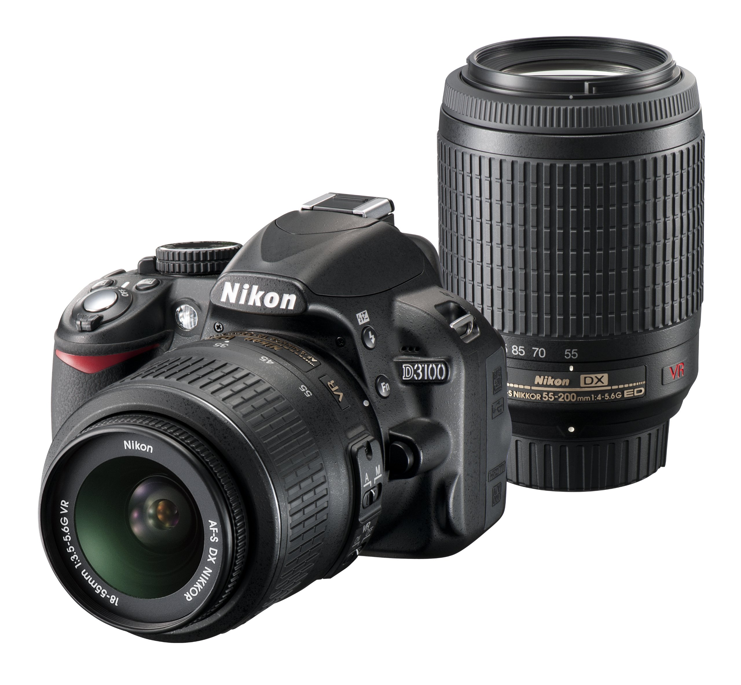【中古】【人並み外れたに好いたらしい】Nikon デジタル一眼二眼レフ写真機 D3100 200粍ダブルズームキットD3100WZ200