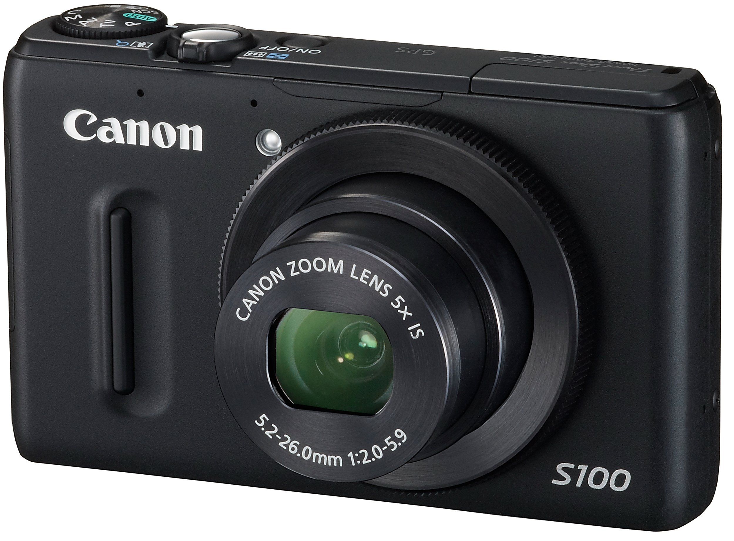 【中古】【人並み外れたに似つかわしい】Canon デジタル写真機 PowerShot S100 黒いこと PSS100(BK) 1210万絵素 広角24粍 光学5倍望遠レンズ 3.0型TFT液晶色つや管する