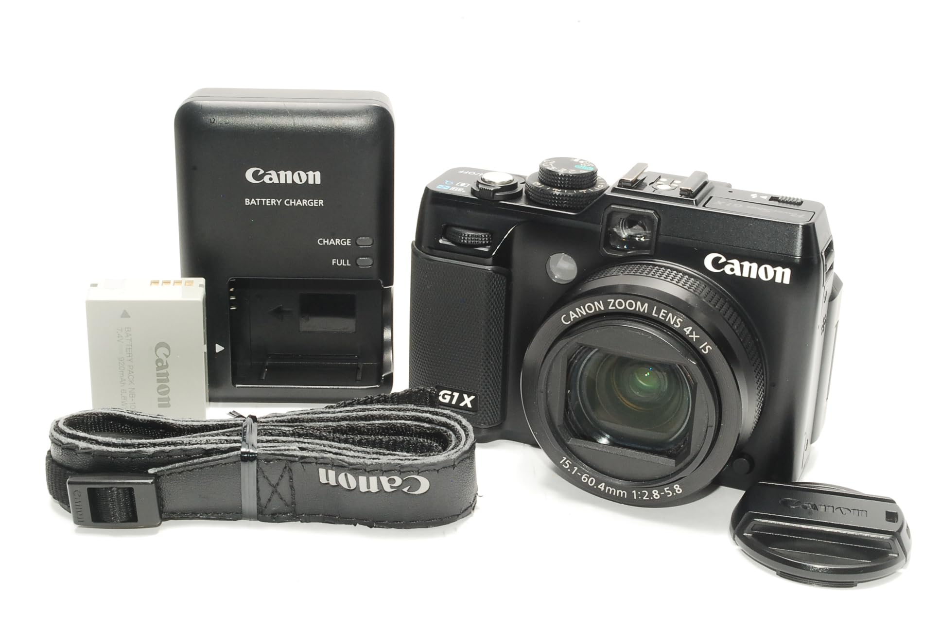 【中古】【人並み外れたに似つかわしい】Canon デジタル写真機 PowerShot G1X 1.5型高感じやすさCMOS検出器 3.0型バリ一角液晶 黒いこと PSG1X