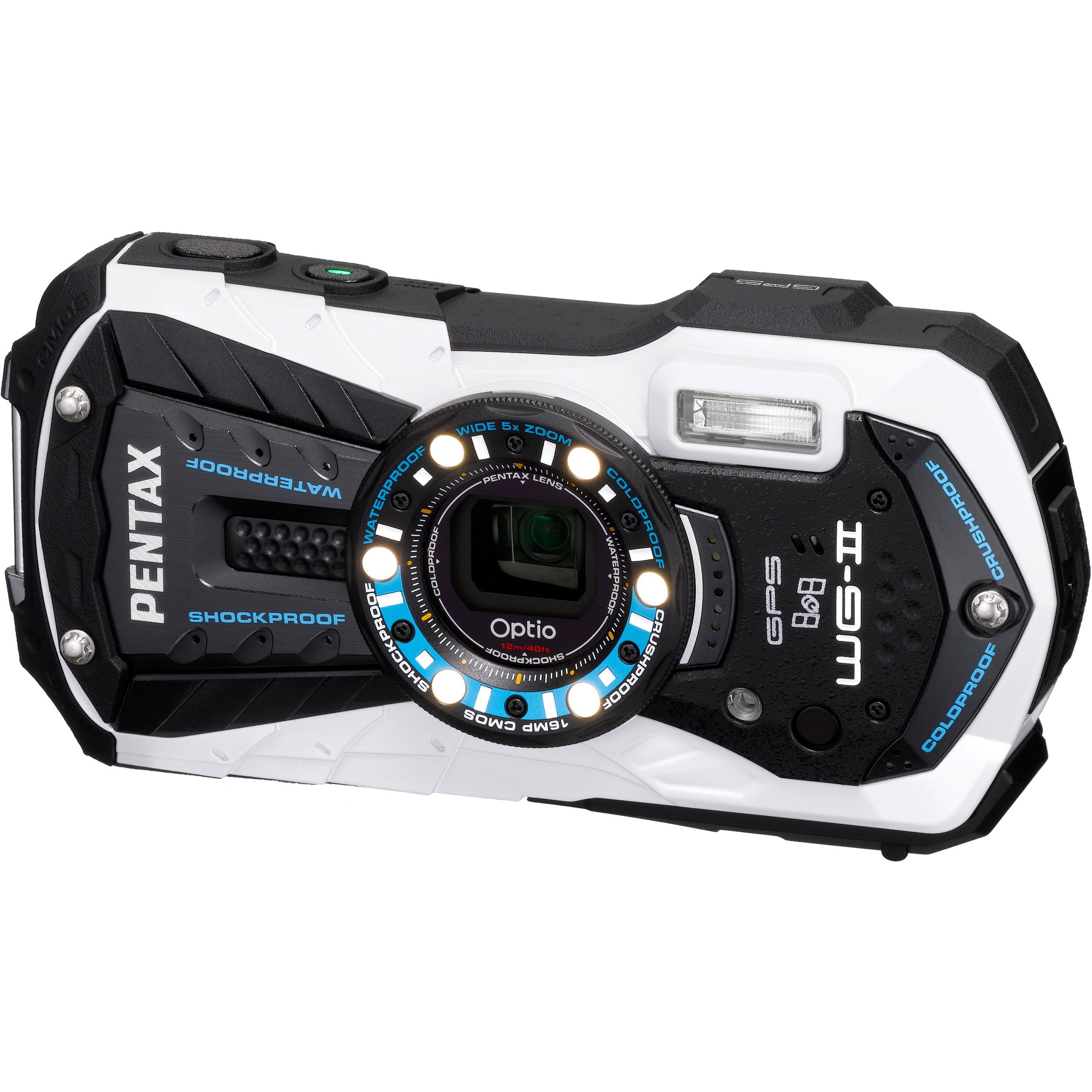 【中古】【人並み外れたに好いたらしい】PENTAX 雨合羽デジタル写真器 Optio WG-2GPS (グロス白いこと) OPTIOWG-2GPSWH