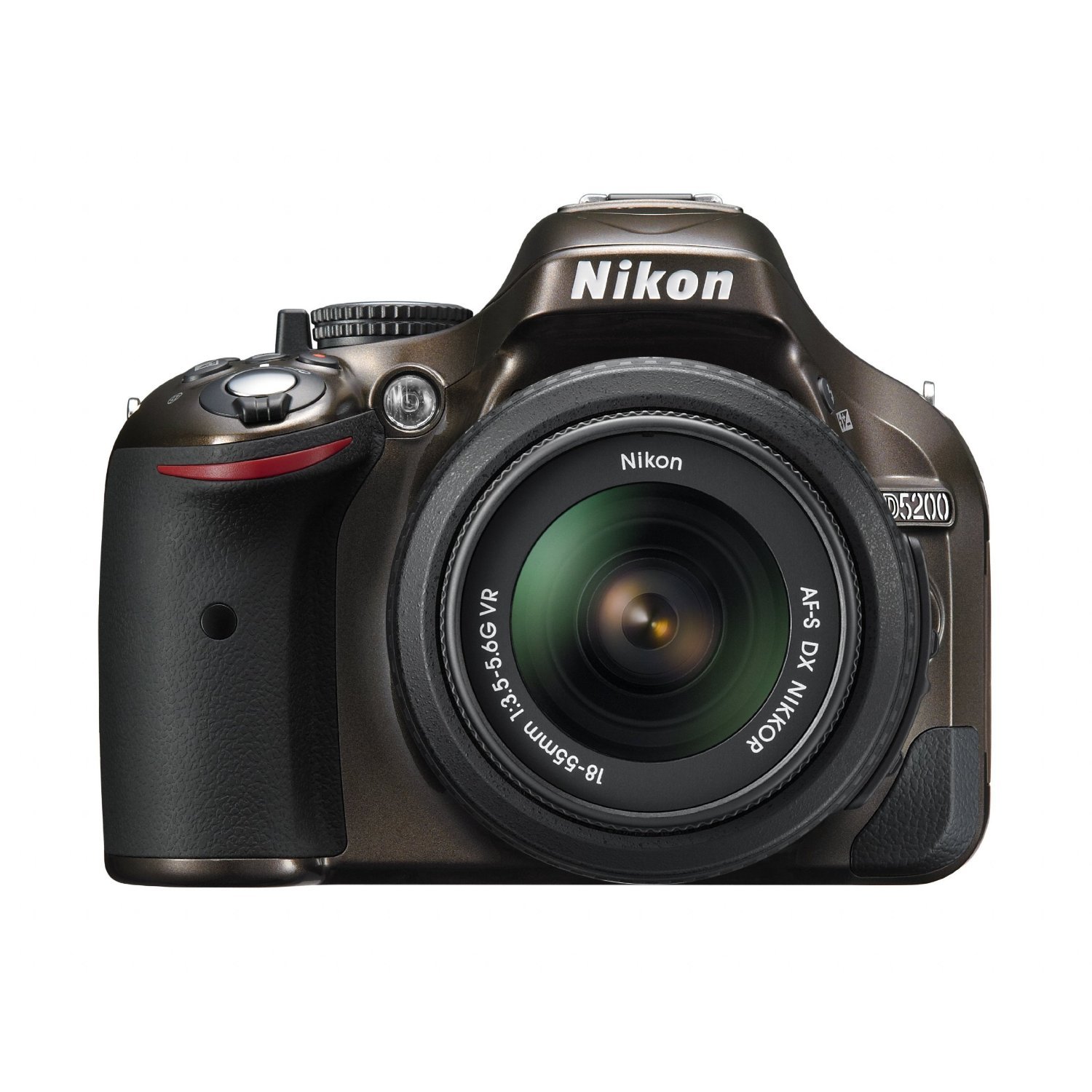 【中古】【人並み外れたに好いたらしい】Nikon デジタル一眼二眼レフ写真機 D5200 水晶体一揃いの道具 AF-S DX NIKKOR 18-55粍 f/3.5-5.6G VR嘱する ブロンズ D5200LKBZ