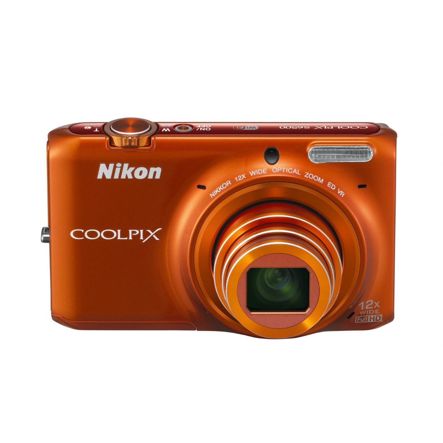 【中古】【非常に良い】Nikon デジタルカメラ COOLPIX S6500 光学12倍ズーム Wi-Fi対応 マンダリンオレンジ S6500OR