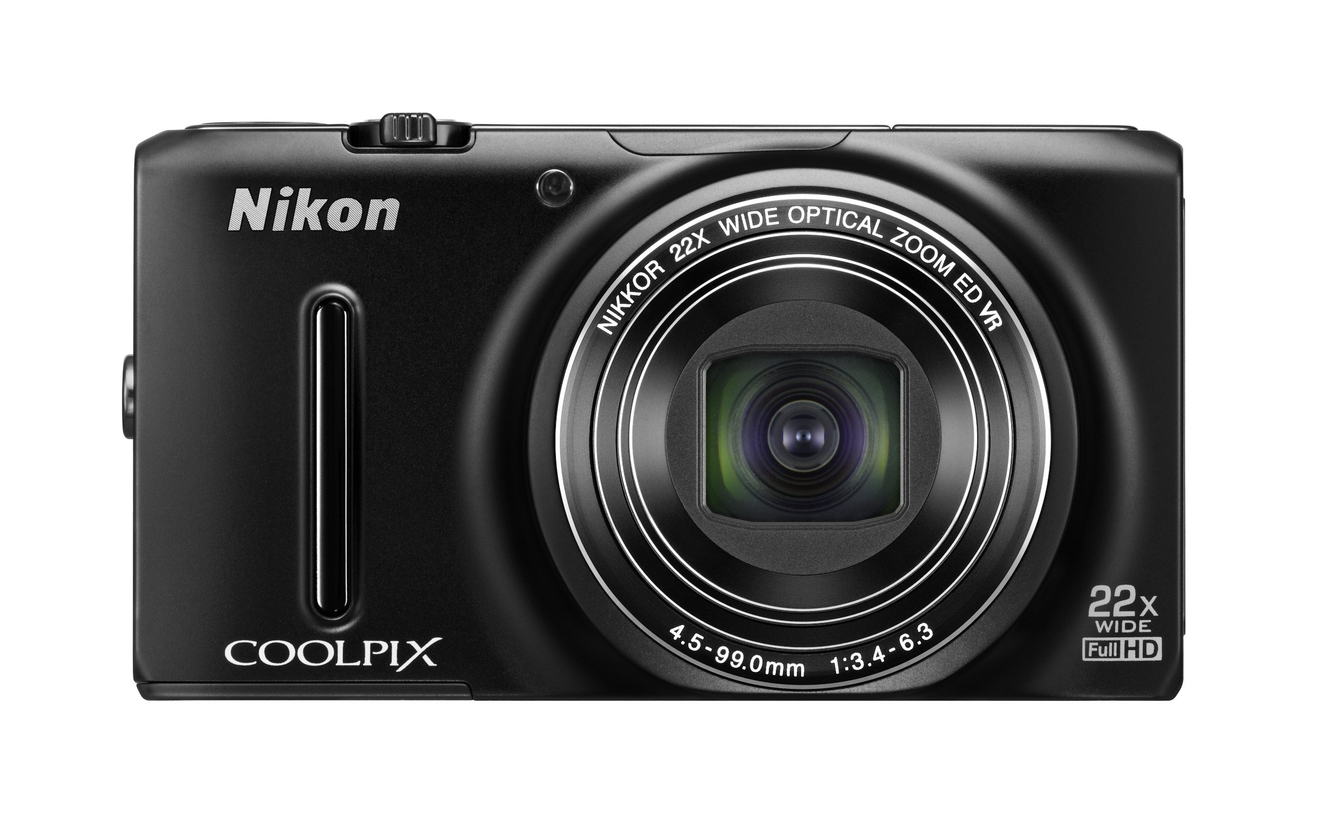 【中古】【人並み外れたに似つかわしい】Nikon デジタル写真機 COOLPIX S9500 光学22倍望遠レンズ Wi-Fi相応う つや消し黒いこと S9500BK
