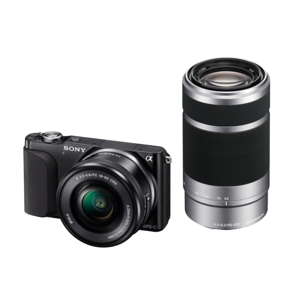 【中古】【非常に良い】SONY ミラーレス一眼 NEX-3N ダブルズームレンズキット E PZ 16-50mm F3.5-5.6 OSS ＋ E 55-210mm F4.5-6.3 OSS付属 ブラック NEX-3NY