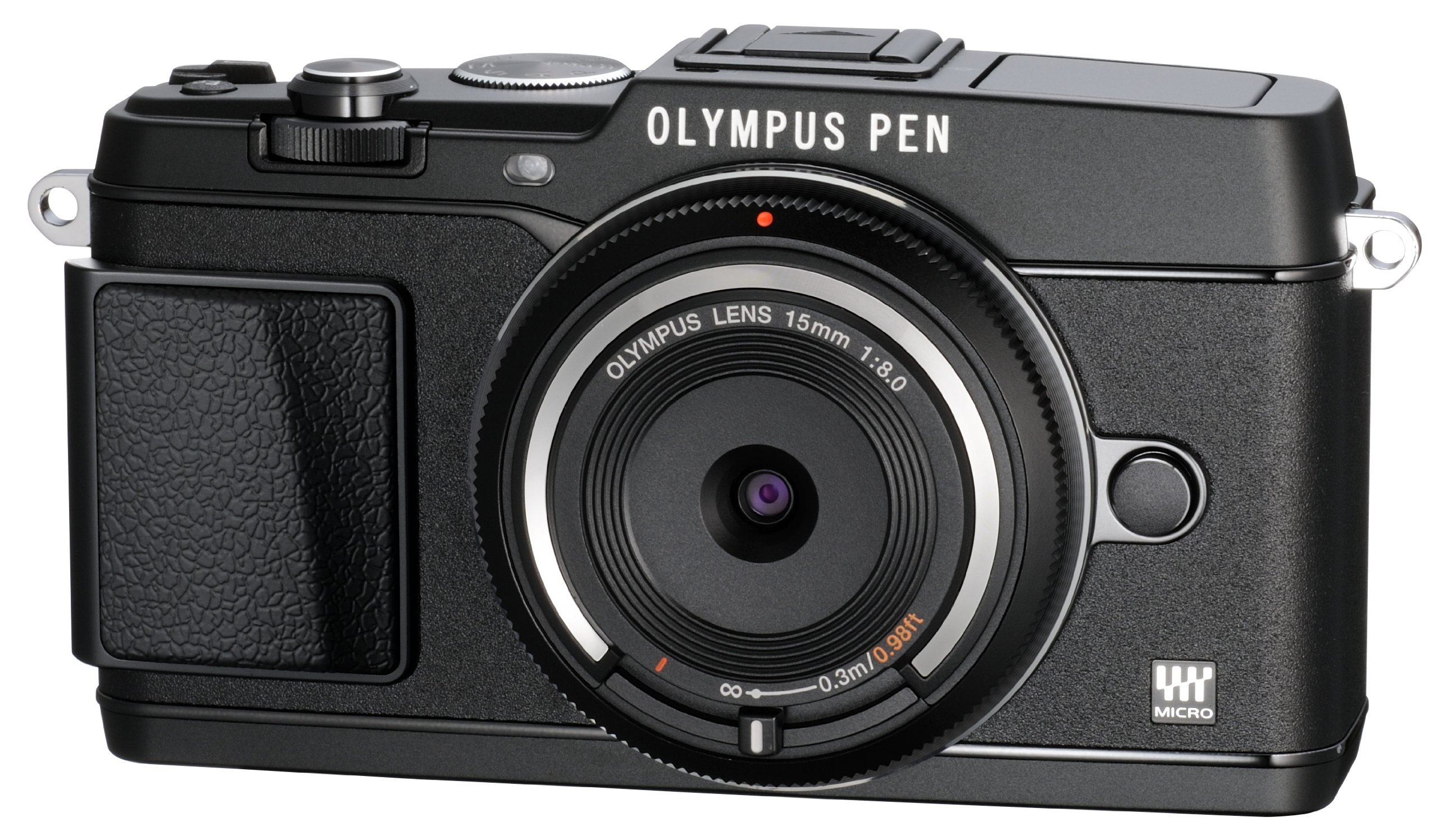 【中古】【非常に良い】OLYMPUS ミラーレス一眼 PEN E-P5 ボディ(ボディキャップレンズ BCL-1580セット) ブラック E-P5 BODY BLK