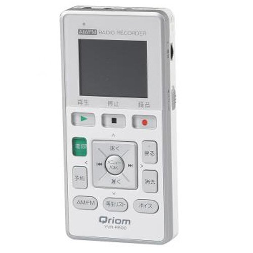 【中古】【非常に良い】Qriom キュリオム ラジオボイスレコーダー ホワイトYVR-R500(W)