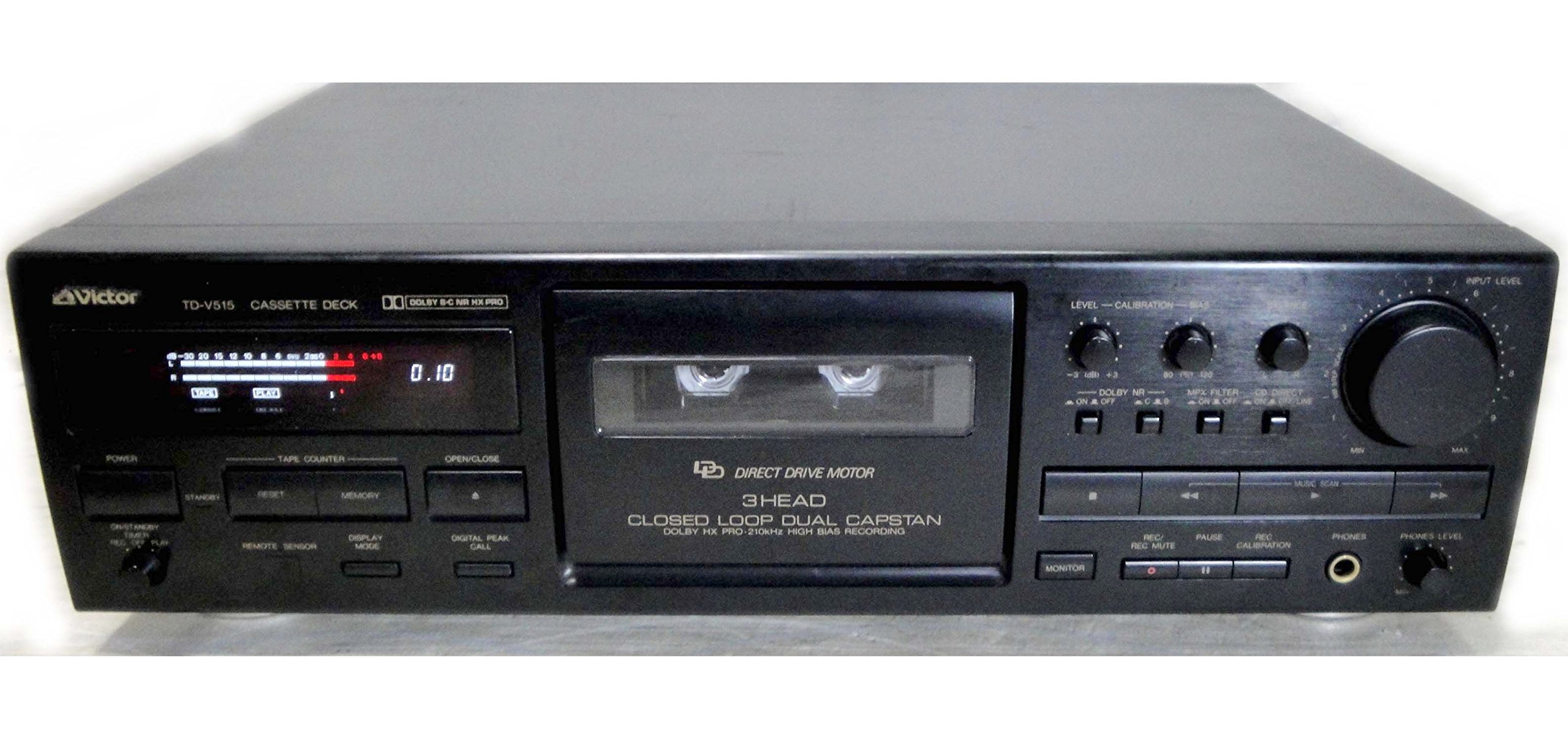 【中古】【非常に良い】Victor ビクター TD-V515 3ヘッドカセットデッキ