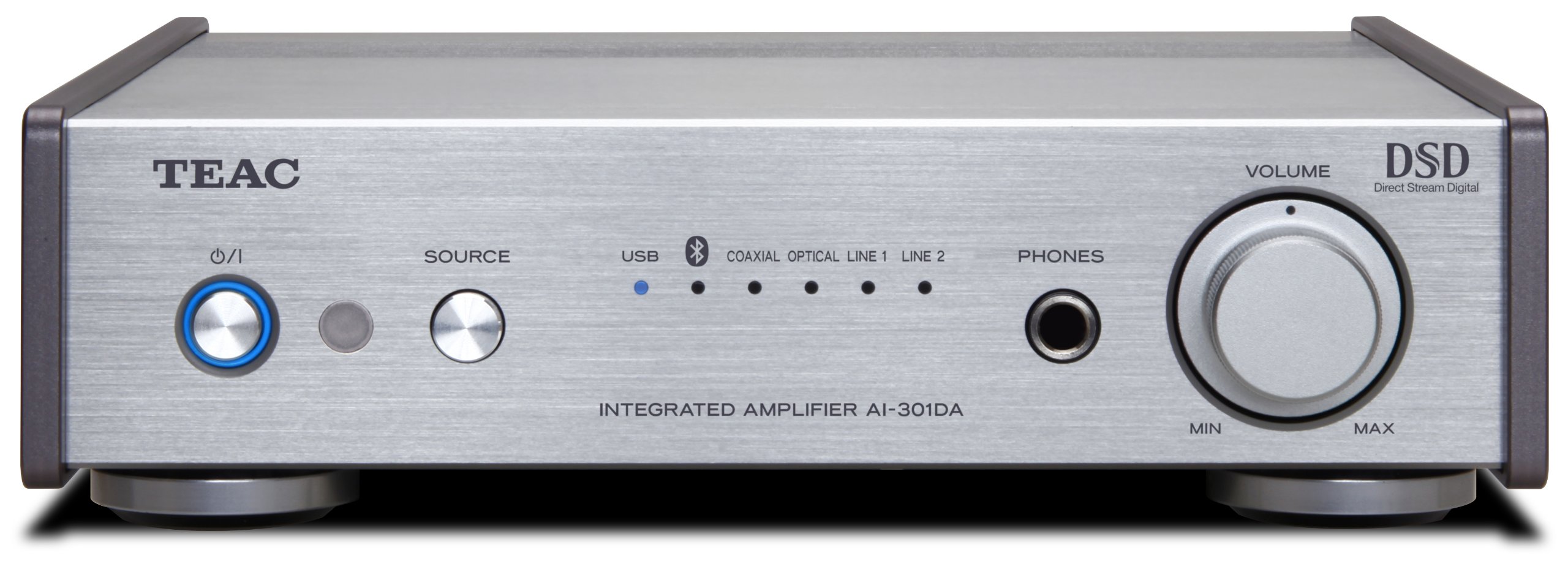 【中古】【非常に良い】TEAC Reference 301 プリメインアンプ Bluetooth/USB/DAC搭載 ハイレゾ音源対応 シルバー AI-301DA-S