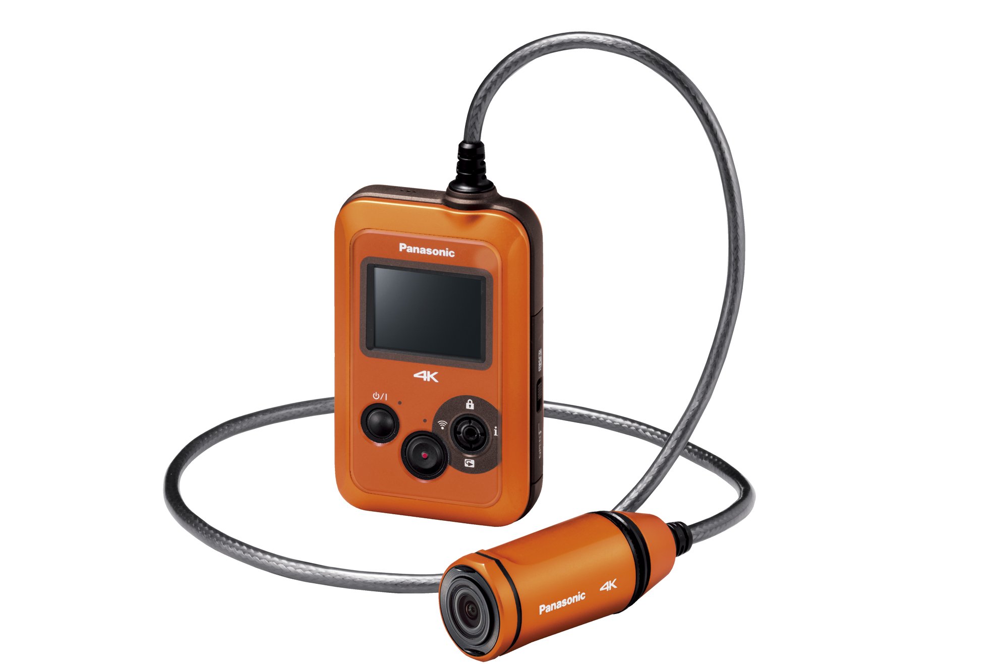 【中古】【非常に良い】パナソニック ウェアラブルカメラ オレンジ HX-A500-D