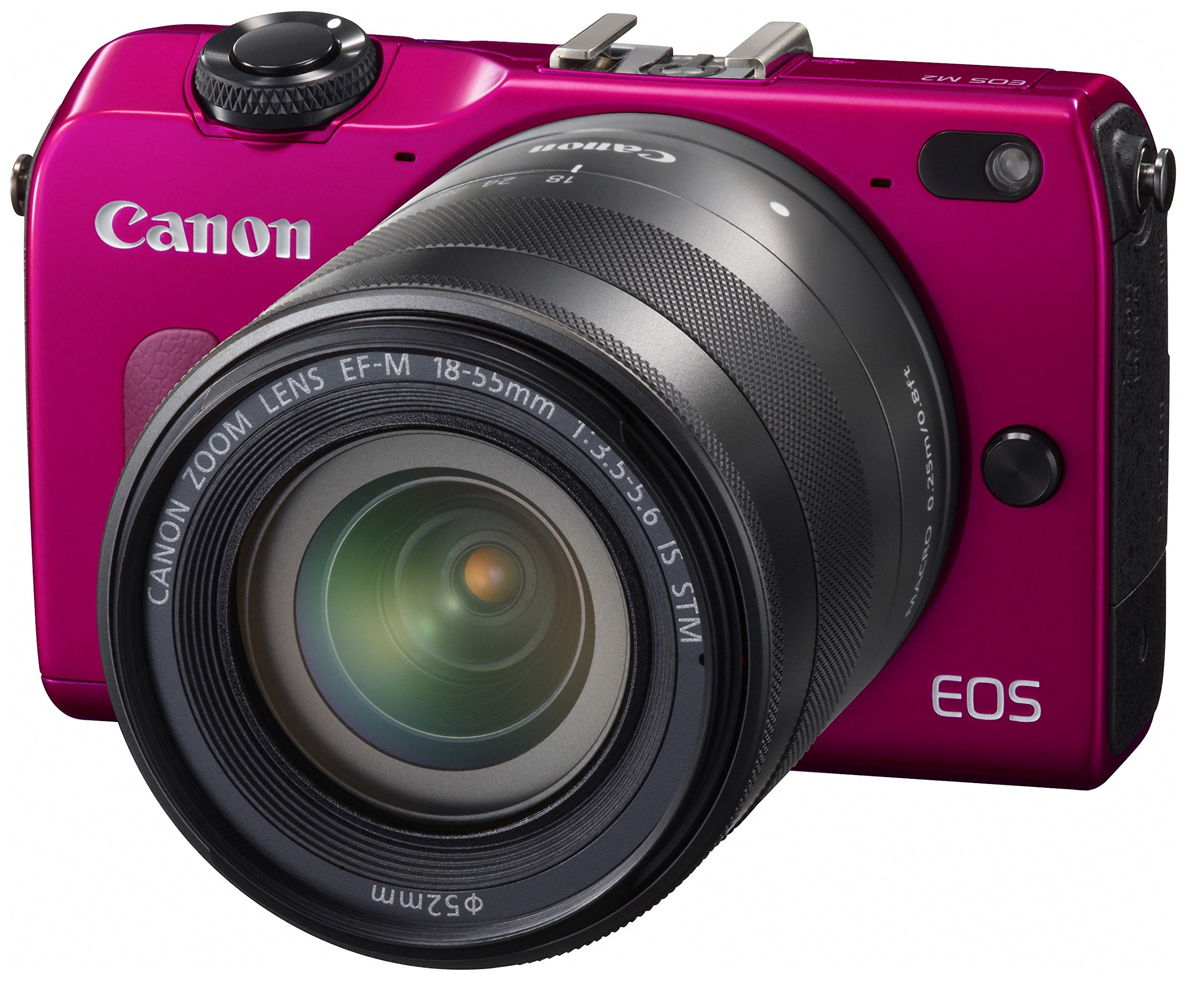 【中古】【非常に良い】Canon ミラーレス一眼カメラ EOS M2 EF-M18-55 IS STM レンズキット (レッド) EF-M18-55mm F3.5-5.6 IS STM付属 EOSM2RE-1855ISS
