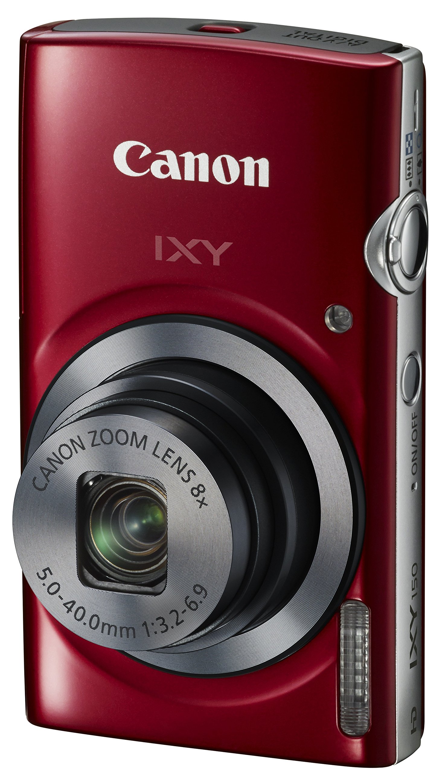 【中古】【非常に良い】Canon デジタルカメラ IXY150 レッド 光学8倍ズーム IXY150(RE)