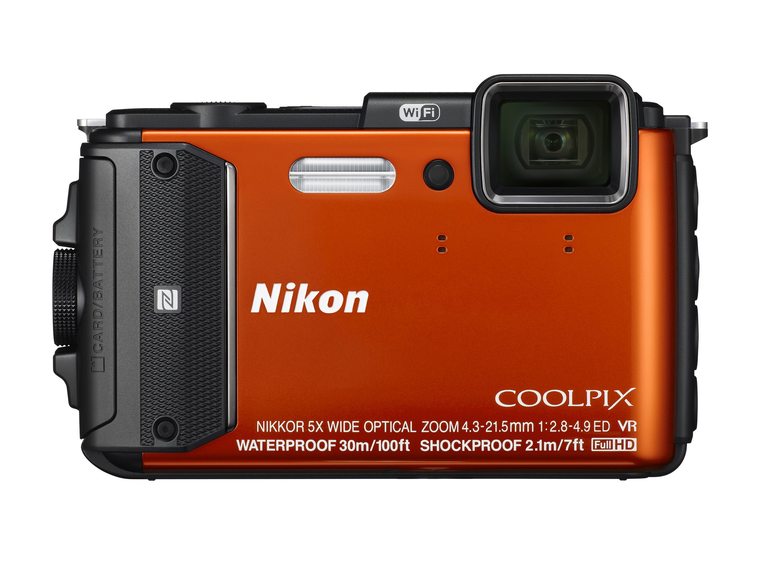 【中古】【人並み外れたに似つかわしい】Nikon デジタル写真機 COOLPIX AW130 オレンジ色
