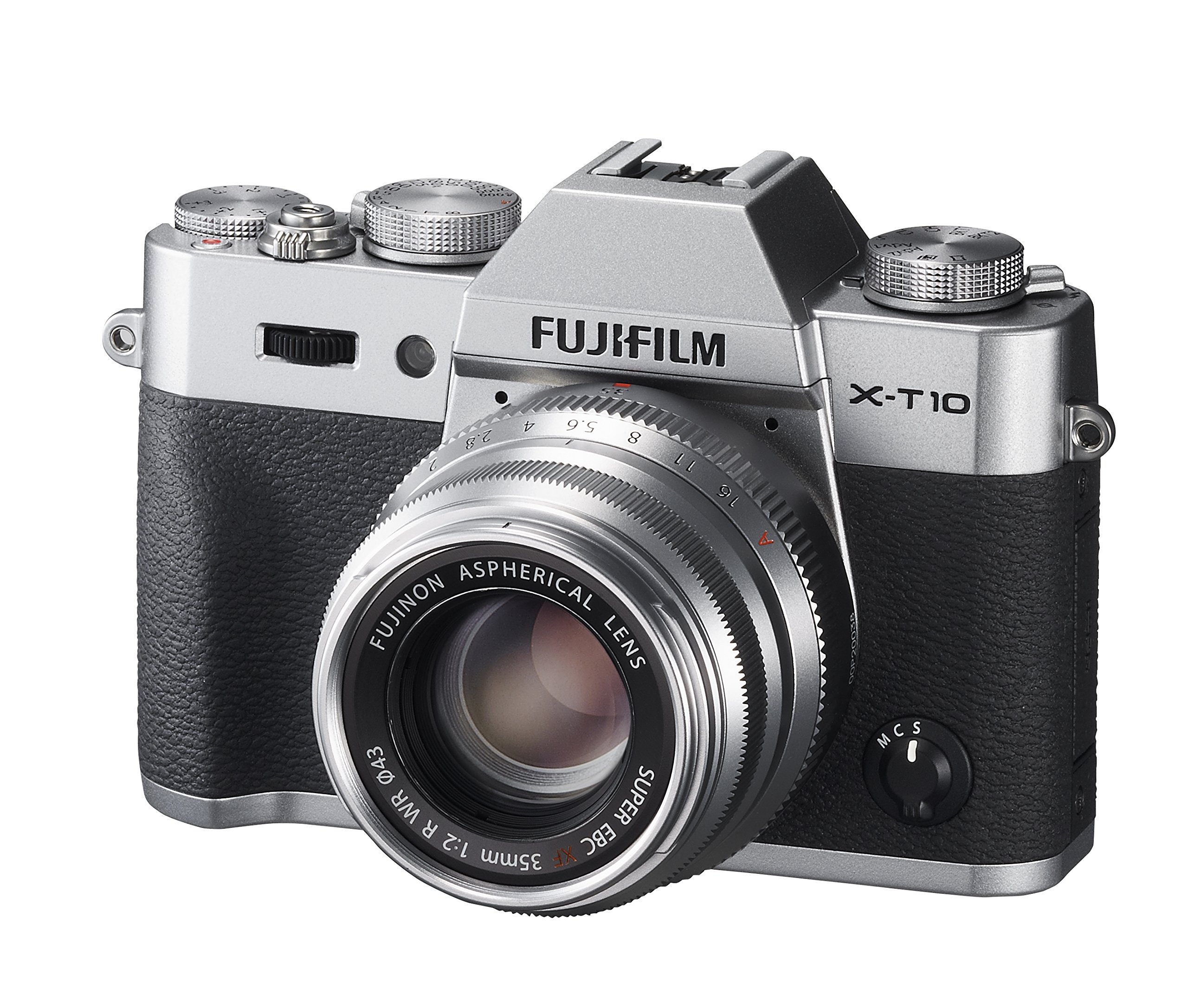 【中古】【非常に良い】FUJIFILM ミラーレス一眼 X-T10 レンズキット シルバー X-T10LK35F2-S