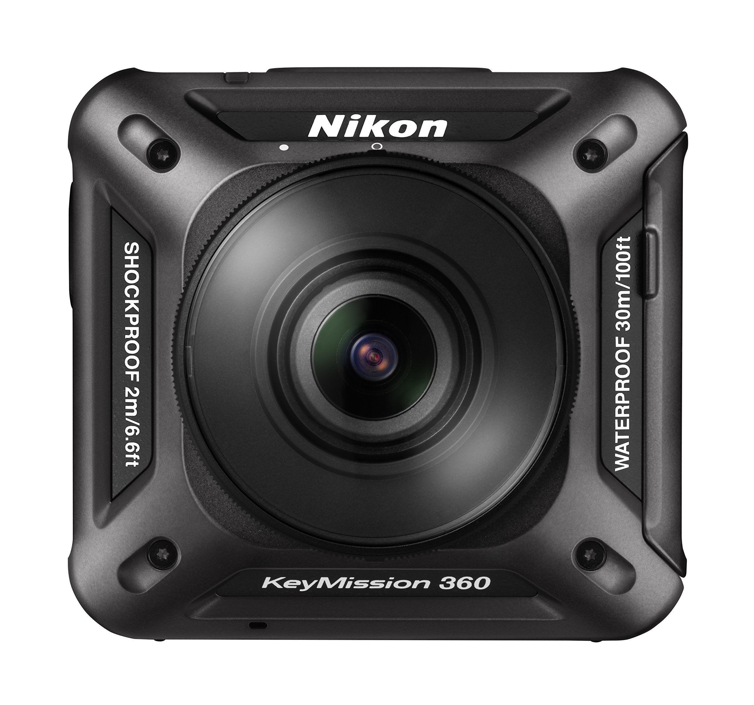 【中古】【人並み外れたに好いたらしい】Nikon 雨合羽動き写真器 KeyMission 360 BK 黒いこと