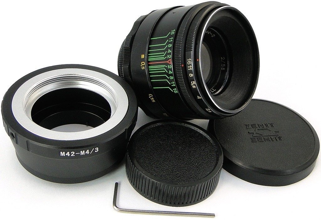 【中古】【非常に良い】HELIOS 44-2 58mm F2 Russian Lens + Adapter Micro 4/3 MFT Mount Olympus PEN OM-D E M1 M5 MARK II M10|ドリエムコーポレーション