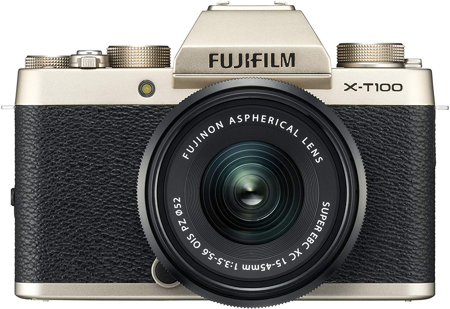 【中古】【非常に良い】富士フイルム(FUJIFILM) ミラーレス一眼 X-T100レンズキット シャンパンゴールド X-T100LK-G