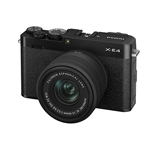 【中古】【人並み外れたに好いたらしい】富士フイルム(FUJIFILM) 銀鏡レスデジタルカメラ FUJIFILM X-E4 水晶体一揃いの道具 黒いこと (XC15-45) F X-E4LK-1545-B